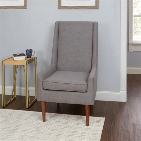 grey high back accent chairs